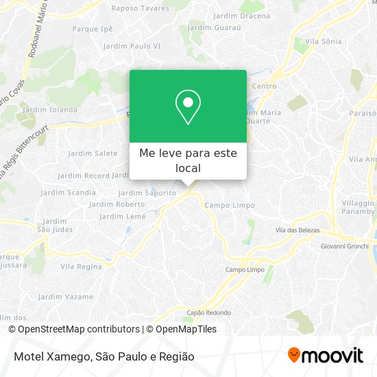 Motel Xamego mapa