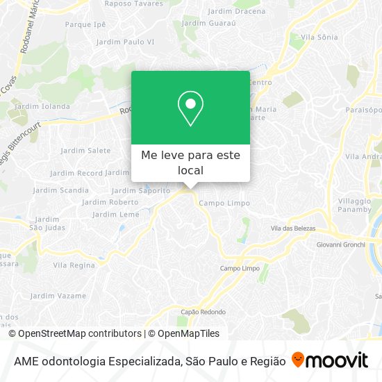 AME odontologia Especializada mapa