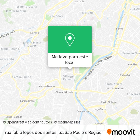 rua fabio lopes dos santos luz mapa