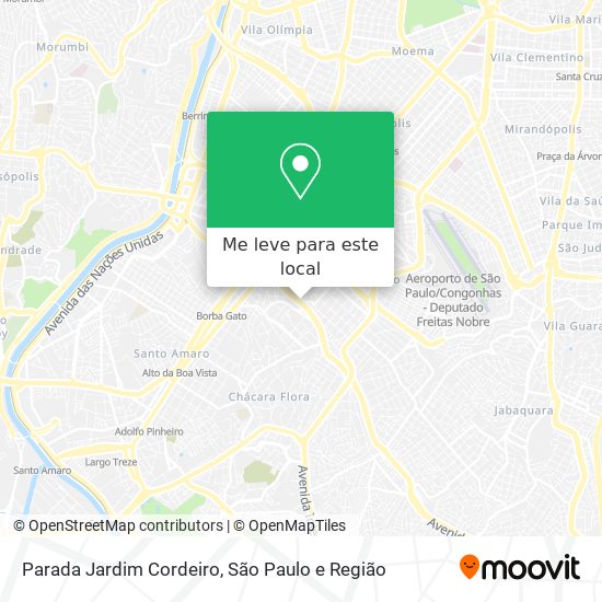 Parada Jardim Cordeiro mapa