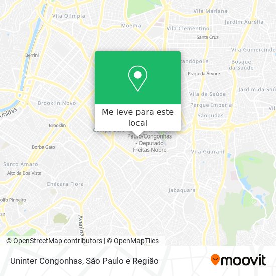 Uninter Congonhas mapa