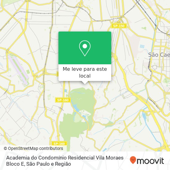 Academia do Condomínio Residencial Vila Moraes Bloco E mapa