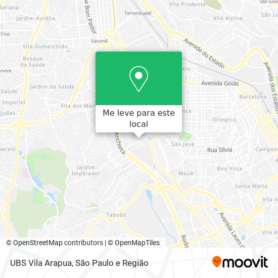 UBS Vila Arapua mapa