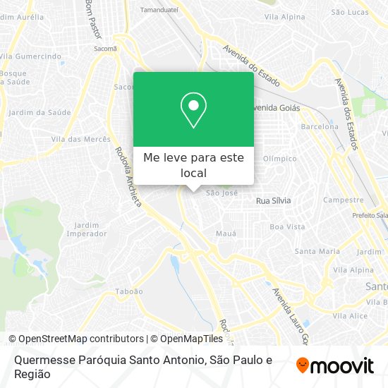 Quermesse Paróquia Santo Antonio mapa