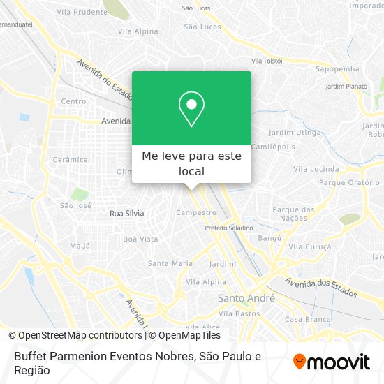 Buffet Parmenion Eventos Nobres mapa