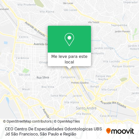 CEO Centro De Especialidades Odontologicas UBS Jd São Francisco mapa