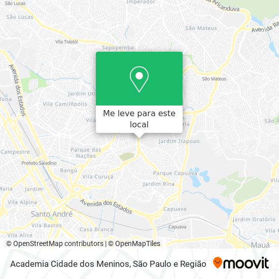 Academia Cidade dos Meninos mapa