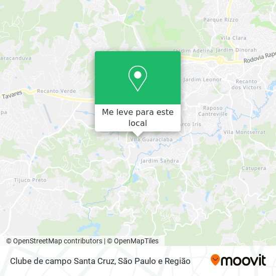 Clube de campo Santa Cruz mapa