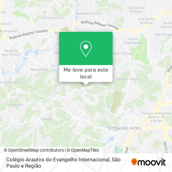 Colégio Arautos do Evangelho Internacional mapa