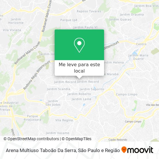 Arena Multiuso Taboão Da Serra mapa