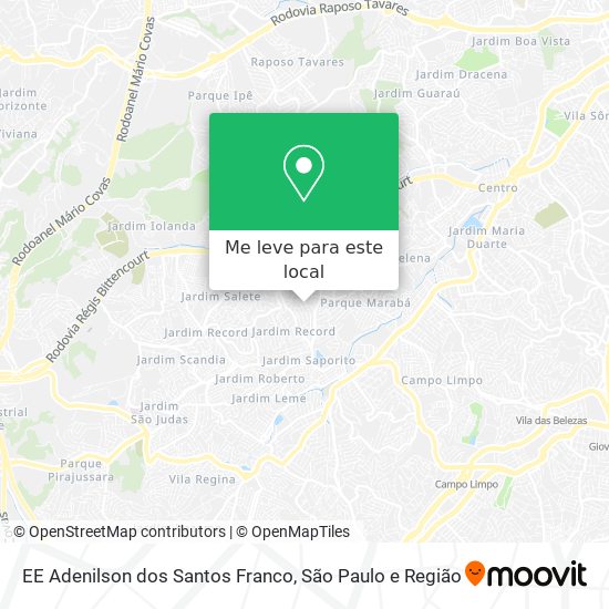 EE Adenilson dos Santos Franco mapa