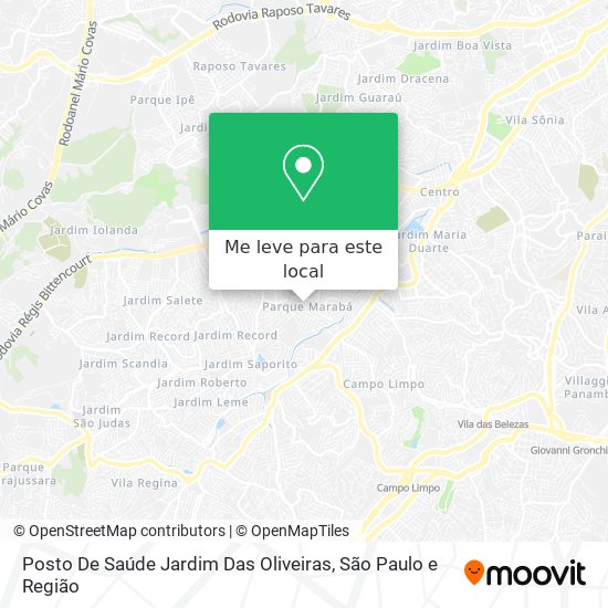 Posto De Saúde Jardim Das Oliveiras mapa