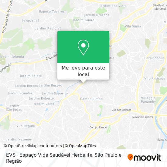 EVS - Espaço Vida Saudável Herbalife mapa