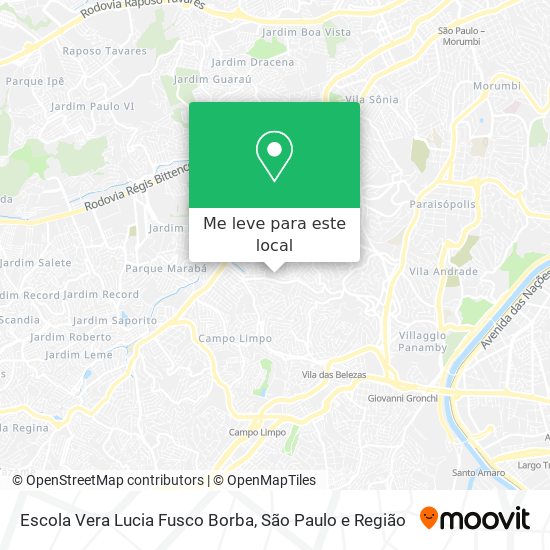 Escola Vera Lucia Fusco Borba mapa