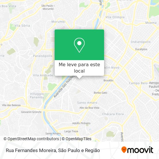 Rua Fernandes Moreira mapa