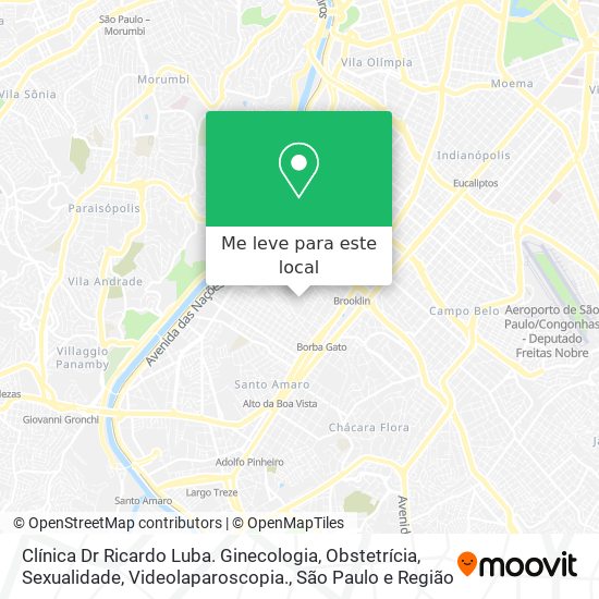 Clínica Dr Ricardo Luba. Ginecologia, Obstetrícia, Sexualidade, Videolaparoscopia. mapa