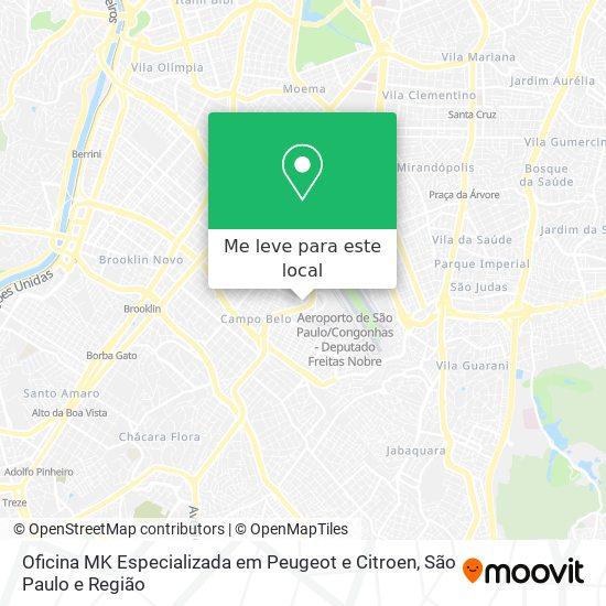 Oficina MK Especializada em Peugeot e Citroen mapa