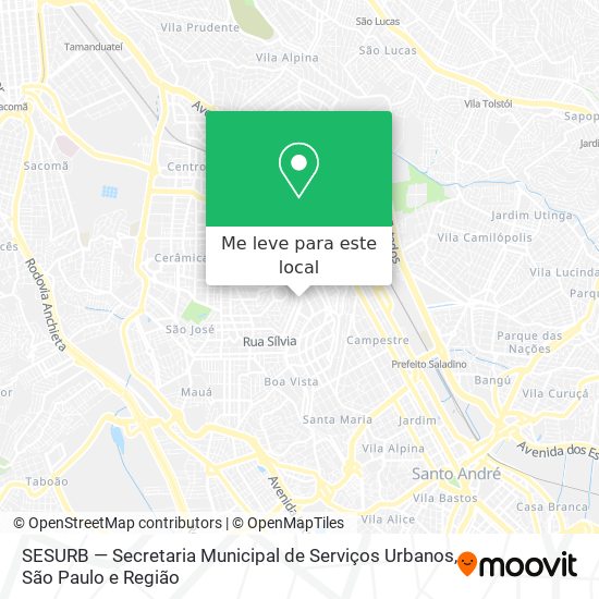 SESURB — Secretaria Municipal de Serviços Urbanos mapa