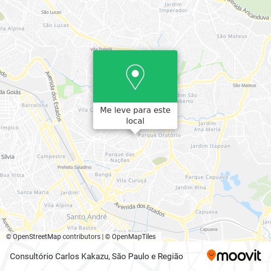 Consultório Carlos Kakazu mapa