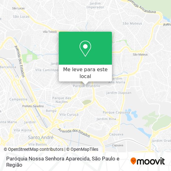 Paróquia Nossa Senhora Aparecida mapa
