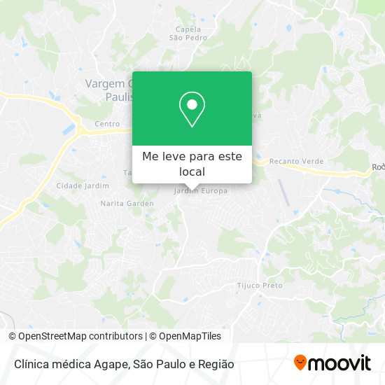 Clínica médica Agape mapa