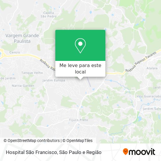 Hospital São Francisco mapa