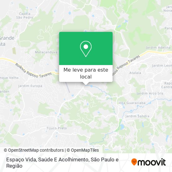 Espaço Vida, Saúde E Acolhimento mapa
