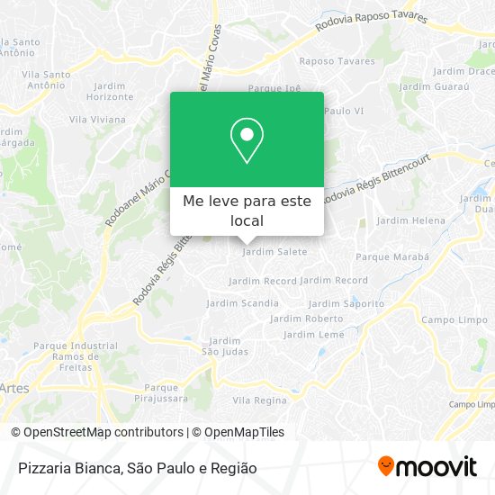 Pizzaria Bianca mapa