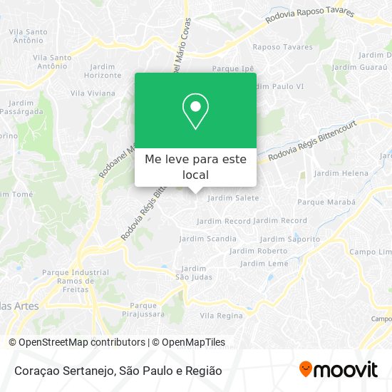 Coraçao Sertanejo mapa