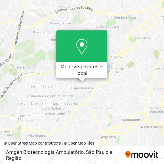 Amgen Biotecnologia Ambulatório mapa