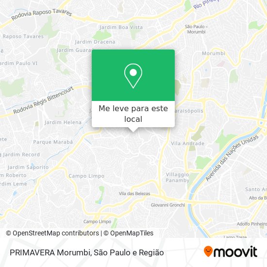 PRIMAVERA Morumbi mapa