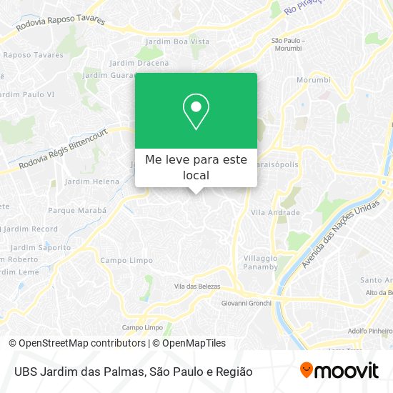 UBS Jardim das Palmas mapa