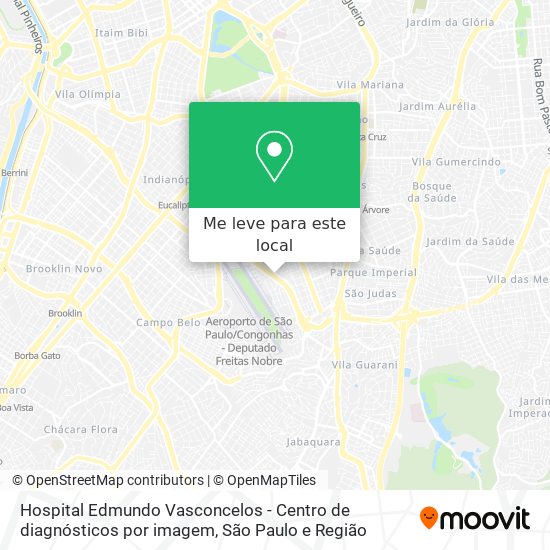 Hospital Edmundo Vasconcelos - Centro de diagnósticos por imagem mapa