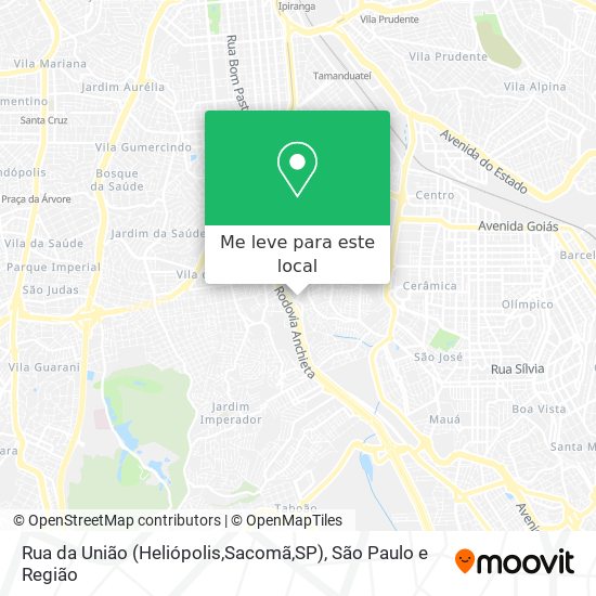 Rua da União (Heliópolis,Sacomã,SP) mapa