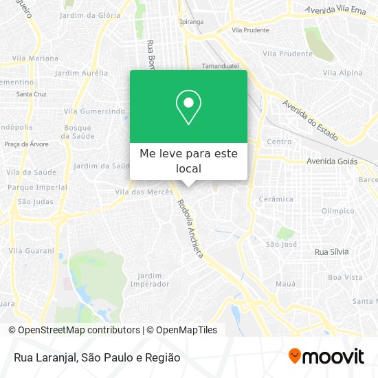 Rua Laranjal mapa
