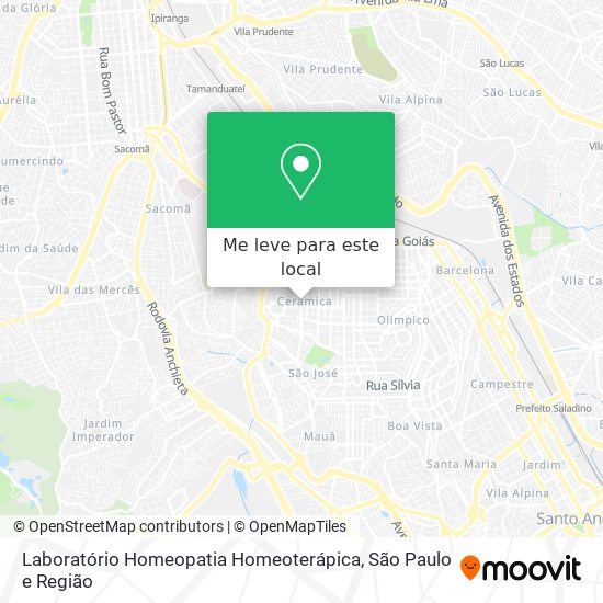 Laboratório Homeopatia Homeoterápica mapa