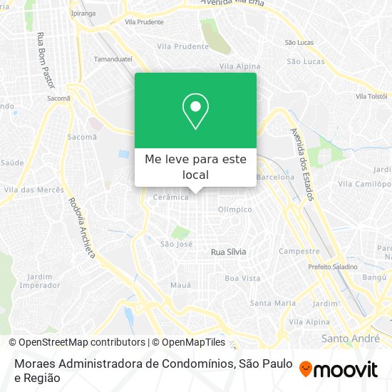 Moraes Administradora de Condomínios mapa
