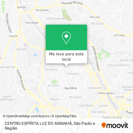 CENTRO ESPÍRITA LUZ DO AMANHÃ mapa