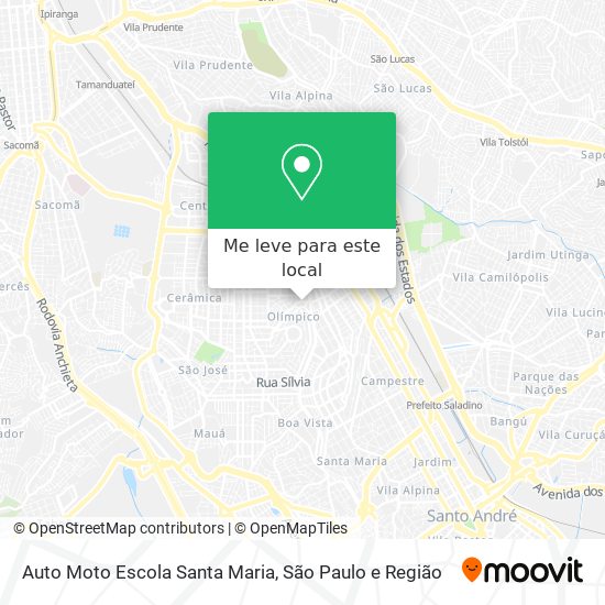 Auto Moto Escola Santa Maria mapa