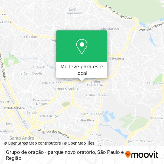 Grupo de oração - parque novo oratório mapa