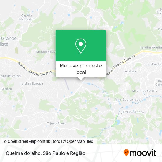 Queima do alho mapa