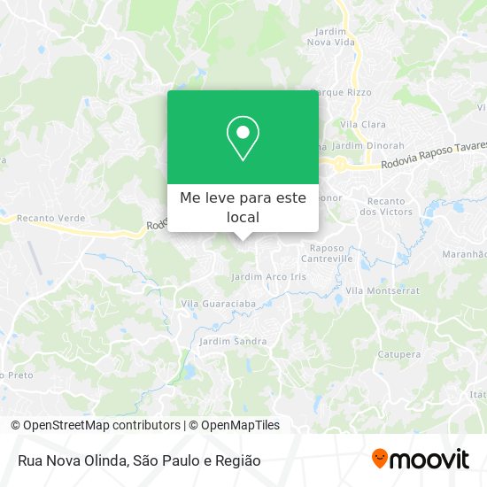 Rua Nova Olinda mapa