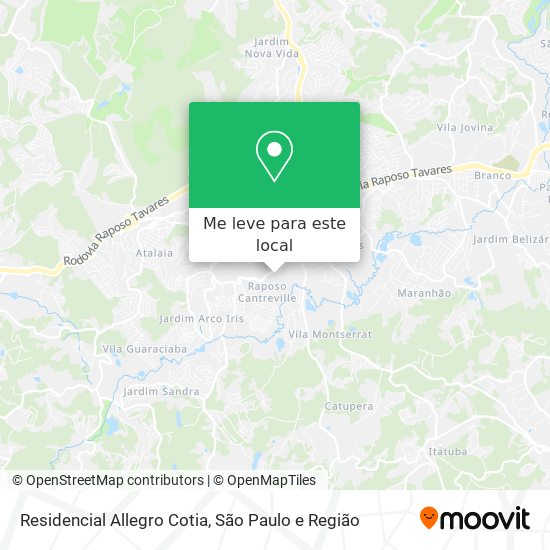 Residencial Allegro Cotia mapa
