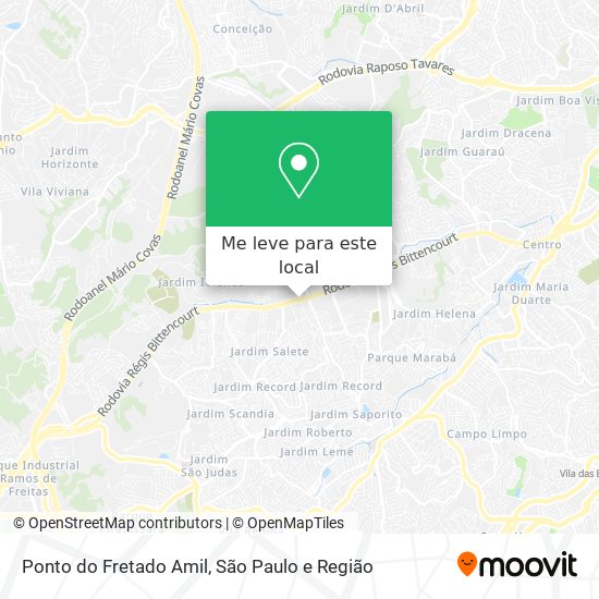 Ponto do Fretado Amil mapa