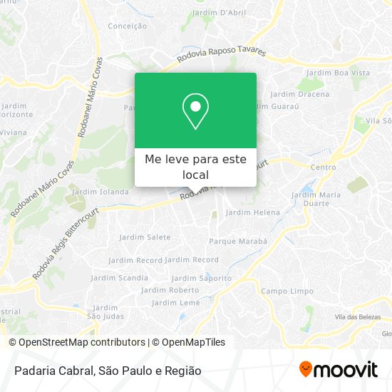 Padaria Cabral mapa