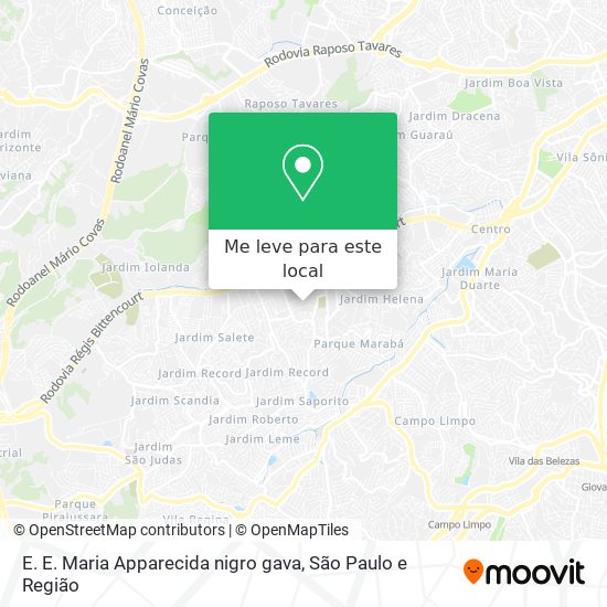 E. E. Maria Apparecida nigro gava mapa