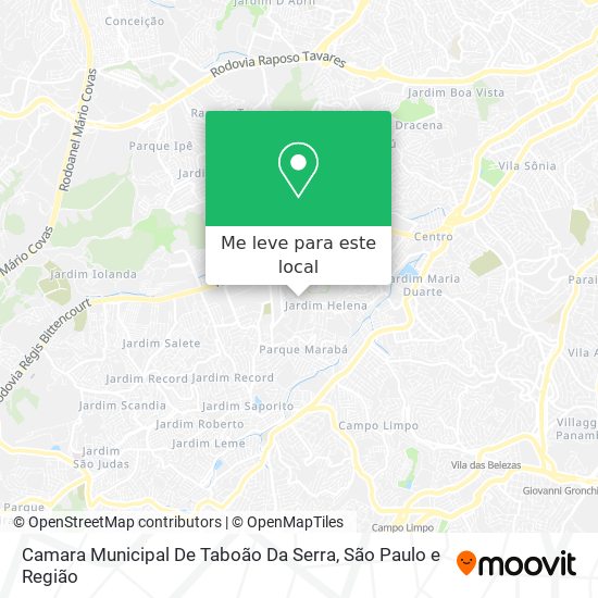 Camara Municipal De Taboão Da Serra mapa