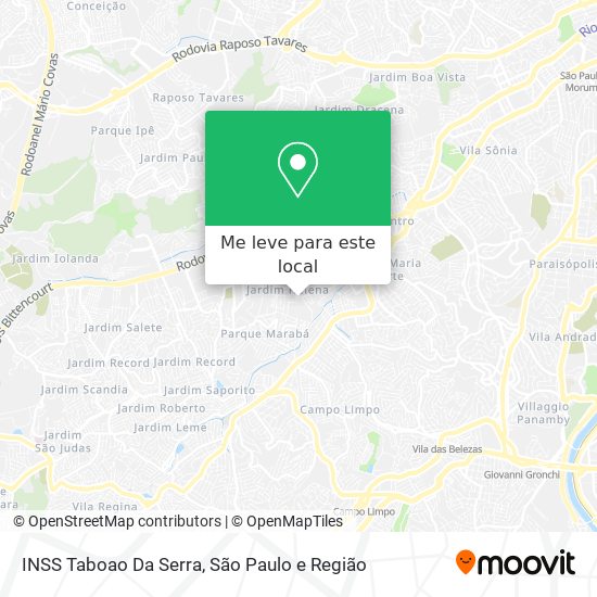 INSS  Taboao Da Serra mapa