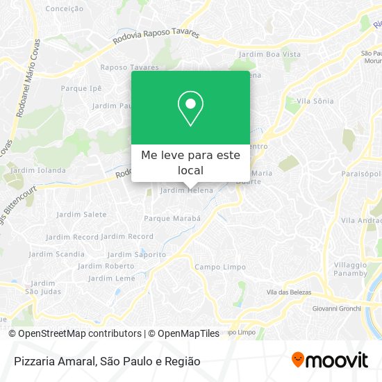 Pizzaria Amaral mapa