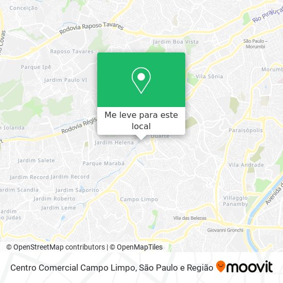 Centro Comercial  Campo Limpo mapa